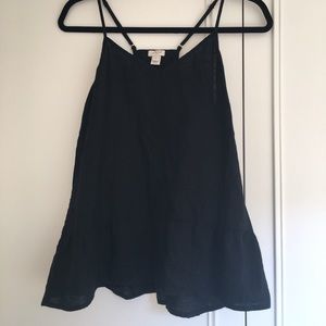 Black peplum top, says size 12 but fits size 6